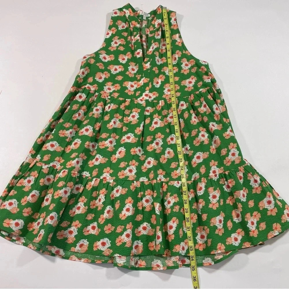 TCEC Met You In Summer Floral Mini Dress Green - Picture 7 of 7